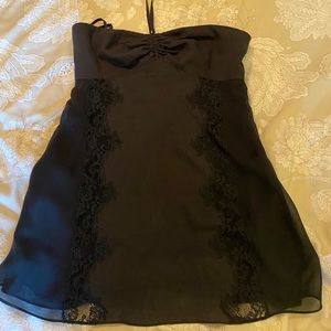 DKNY black strapless top